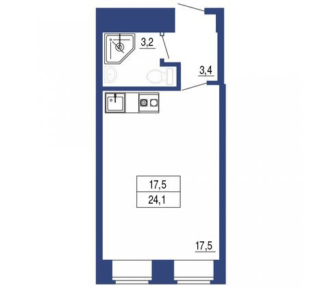 Квартира 24,1 м2