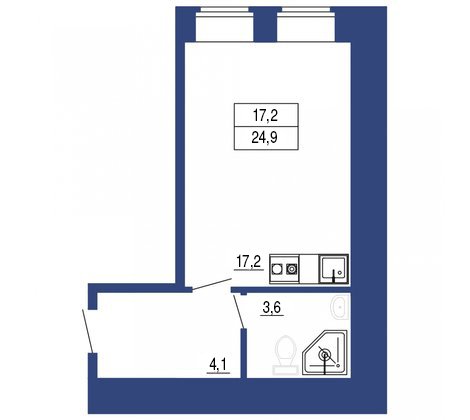 Квартира 24,9 м2
