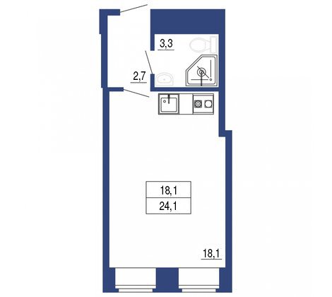 Квартира 24,1 м2